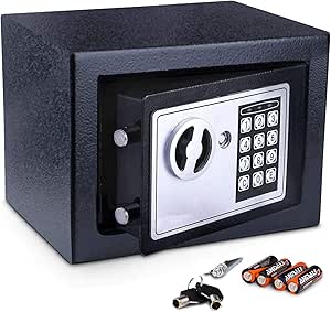 Meykey Caja Fuerte Pequeña Caja Seguridad 230X170X170 ...