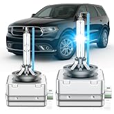 SENROBO Fit for Dodge Durango RT SRT GT SXT Sport HID Xenon Headlight Bulbs | 2014-2020 Durango RT SRT GT SXT Sport, 8000K Blue Super Bright D3SC1 Bi-xenon Light, 35W Projector D3S Bulb Replace, 2-Pack