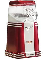 Ariete 2952 - Palomitero, 1200 W, diseño retro, color rojo