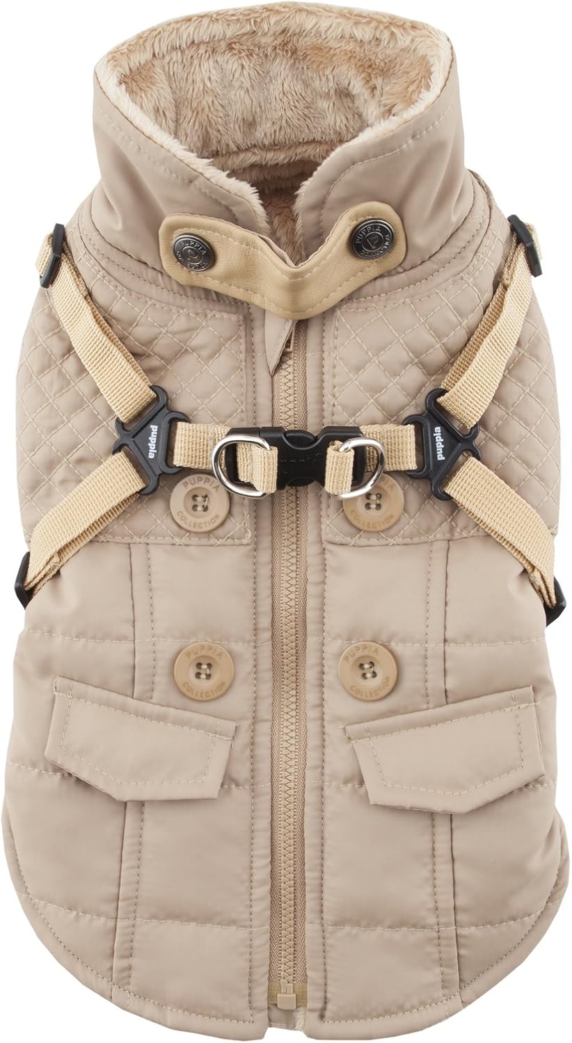 Puppia PAQD-VT1463 Wilkes Winter Coat, S, Beige