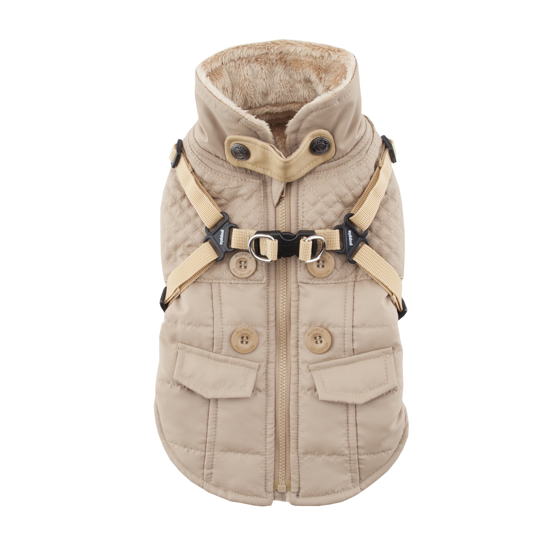 Puppia PAQD-VT1463 Wilkes Winter Coat, M, Beige