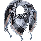 Merewill Cotton Shemagh Tactical Desert Wrap Keffiyeh Head Neck Arab Scarf For Men 49"x49"