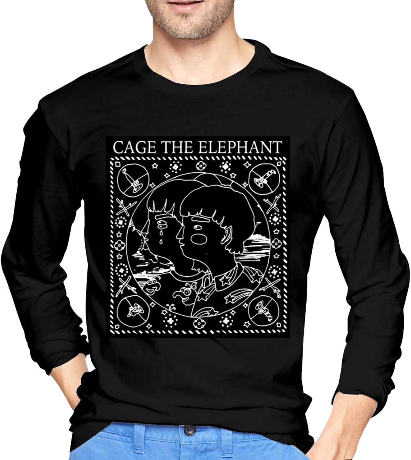 Cage The Elephant Merch Square Sketch Comfortable Men's