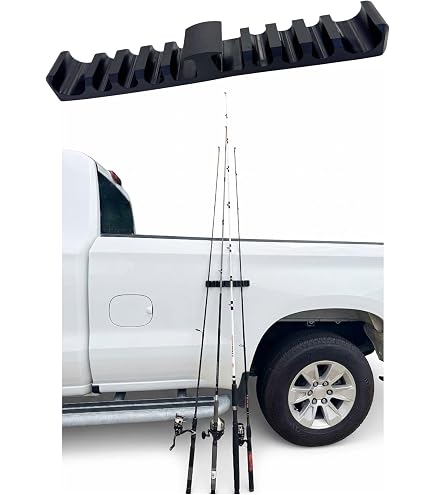 Magnetic Fishing Rod Holder for Car & Truck, No-Drill, Paint-Safe | Stop Scratches & Tangles | Strong Magnet | Portable Rod Rack for Rigging & Setup| Stationary Use Only