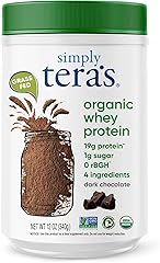 Simply tera's Organic Whey Protein Powder - Grass Fed Whey Protein Powder Without Artificial Sweeteners, Non-GMO, Kosher, Glu