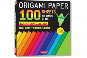 Origami Paper 100 sheets Rainbow Colors 8 1/4 (21 cm): Extra Large Double-Sided Origami Sheets Printed with 12 Different Colo