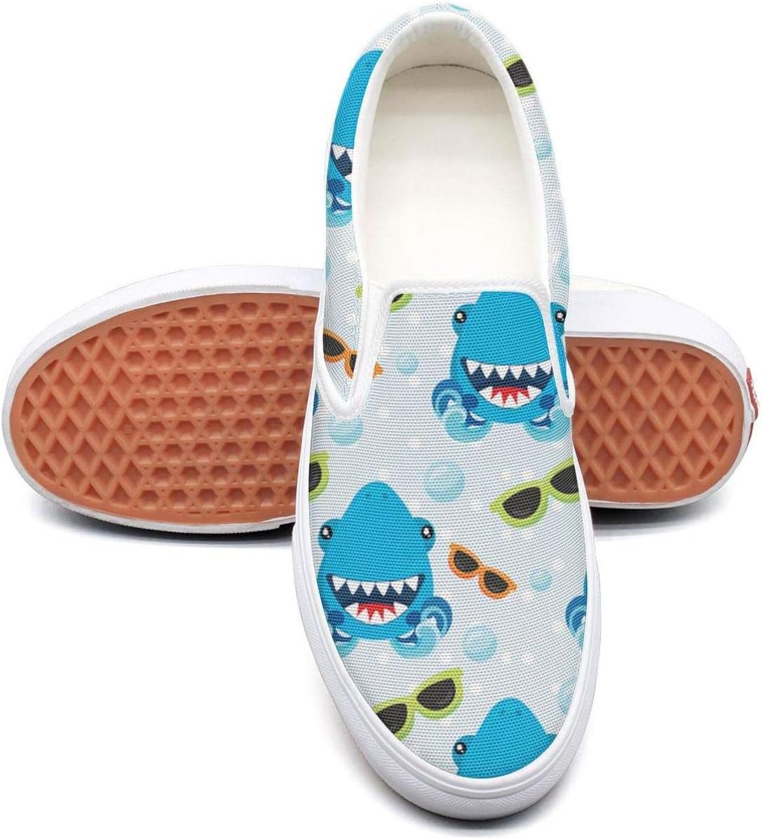 Vosda Young Men Cute Fish Seahorse Squid Shark Basketball Sneakers for Mens Skid-Proof Male Running Shoes