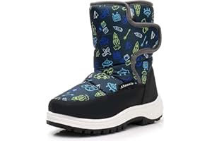 Ahannie Kids Toddler Snow Boots Boys Girls Winter Boots Insulated Warm Outdoor Shoes(Toddler/Little Kid)