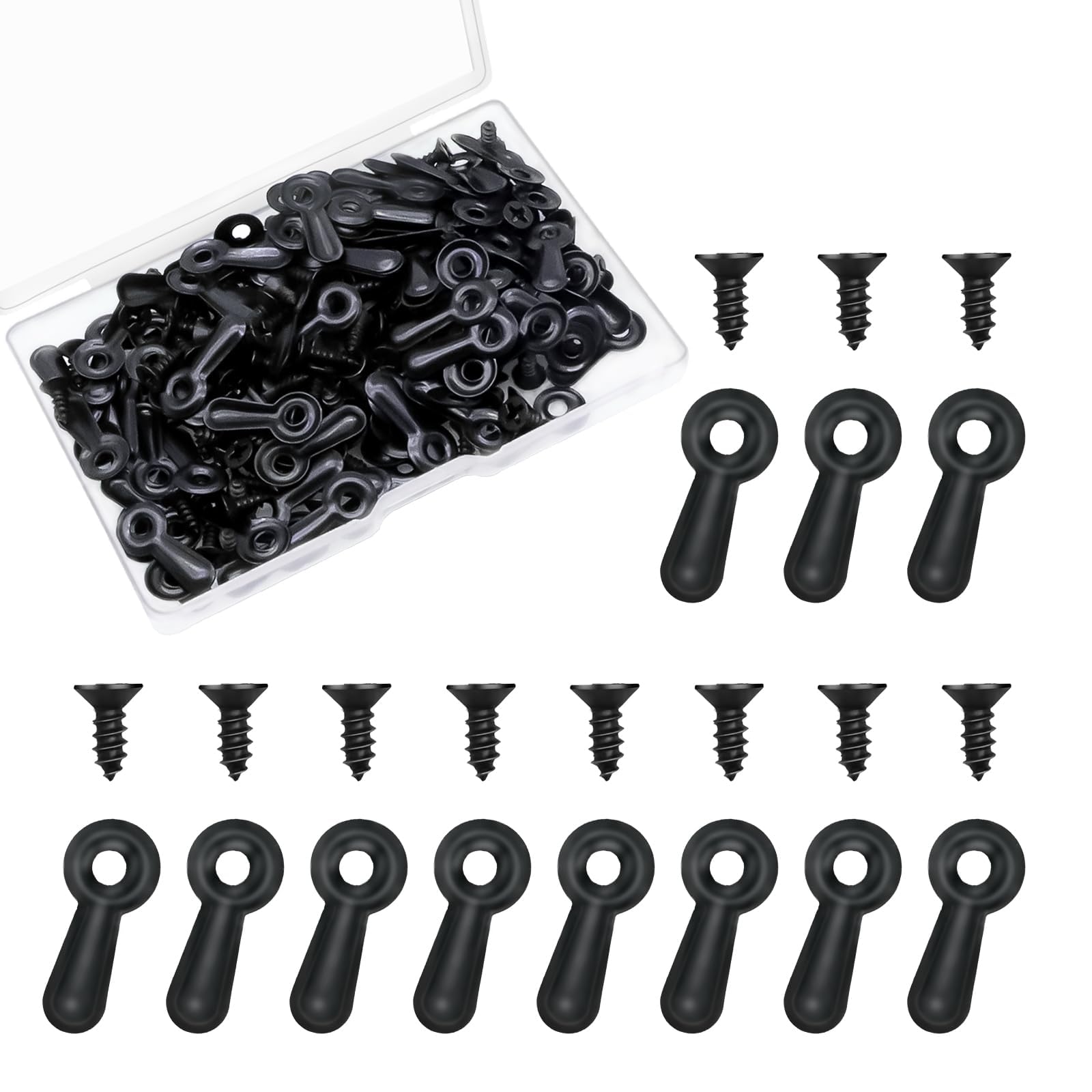 Photo 1 of 120Pcs Picture Frame Backing Clips,Picture Frame Turn Button with 120 Pcs Screws Photo Frames Hardware Backing Clips to Hold Photo Painting Poster Photograph Frames Back Fasteners Repair Kit