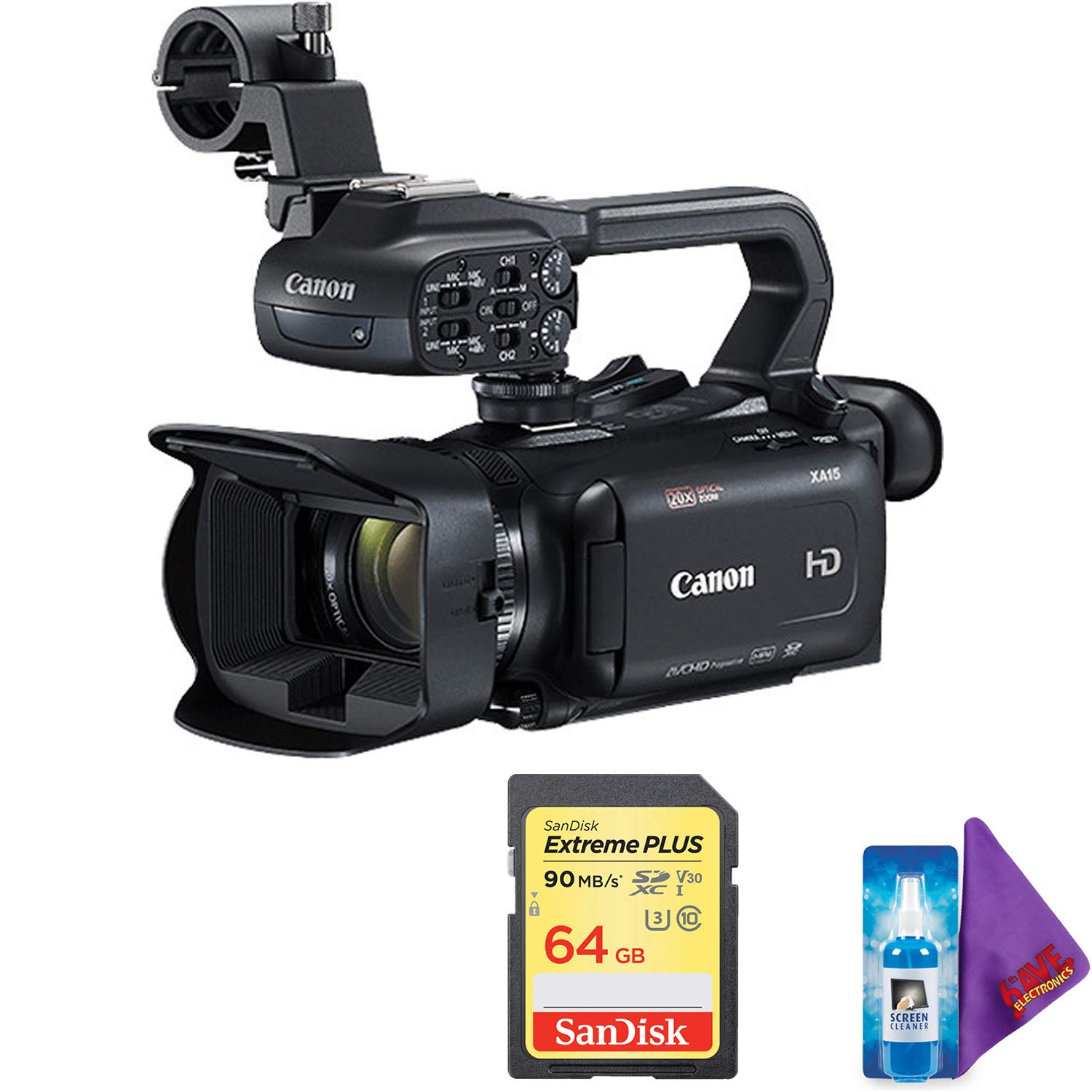 Canon XA15 Compact Full HD Camcorder +SDI, HDMI, and Composite Output