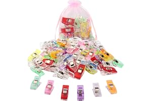 CAMPTEK Wonder Clip,Sewing Fabric Clips for Quilting & Crafting Instead of Pins,Pack of 50 Mini Clip,Sewing Tools Supplies,Binding Accessories,Assorted Colors