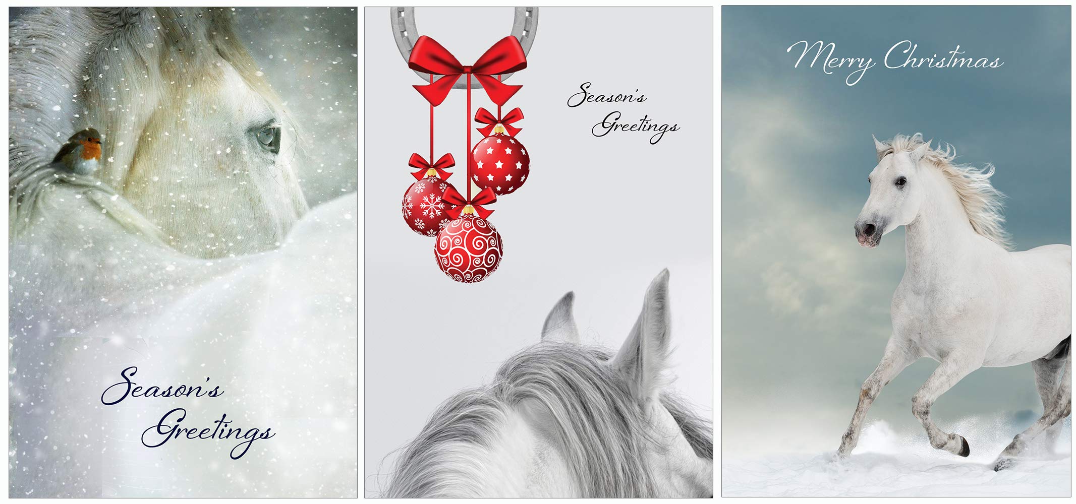Equestrian Christmas Greeting Cards, Pack of 9