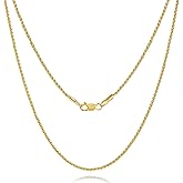 PESFIOLO 14K Gold Chains for Women 14K Gold Necklaces for Womens Mens Chain Necklaces for Women Trendy Classic Franco Chain Design Womens Necklace Golden Chain for Mens Necklace 16-30in 1.3/1.5mm