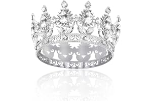 BAHABY Silver Crown Cake Topper Happy Birthday Cake Toppers Wedding Cake Toppers Mini Crowns for Flower Bouquets Party Decorations