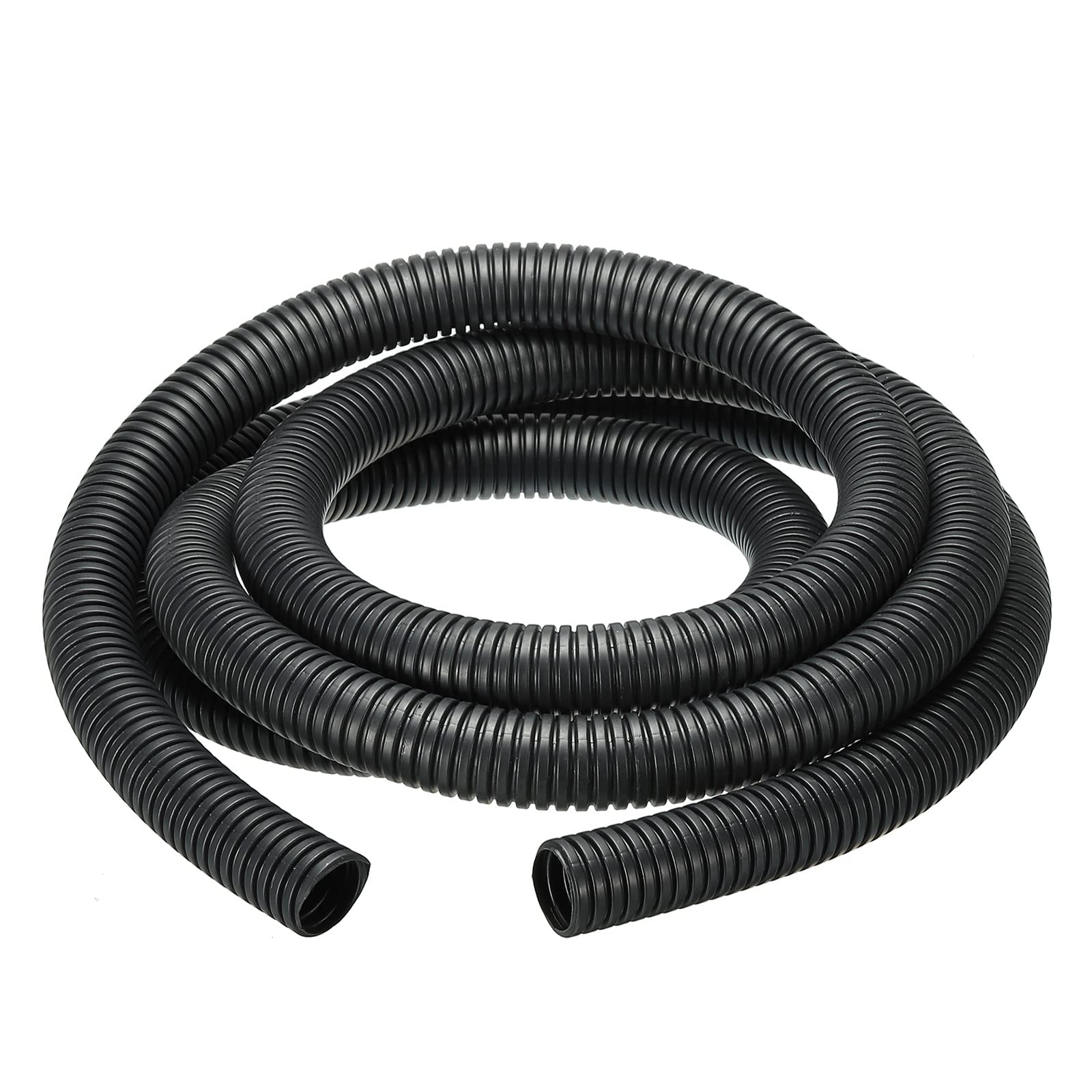 DMiotech 25mmx20mmx2.5m Plastic Non-Split Corrugated Tubing Indoor Outdoor Cord Management for Wrap Tidy Office Garden