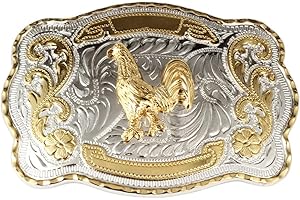 Man's Western Belt Buckle Cowboy Rodeo Gold Belt Buckle for Men and Women