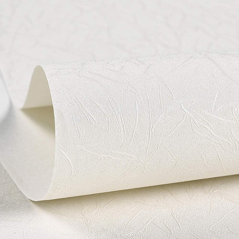 ACCEY Nordic Style Pure pigmented Waterproof and Moisture-Proof PVC Wallpaper Home Living Room Bedroom Modern Minimalist Silk wallpaper-K86161_Off-White_Wallpaper only