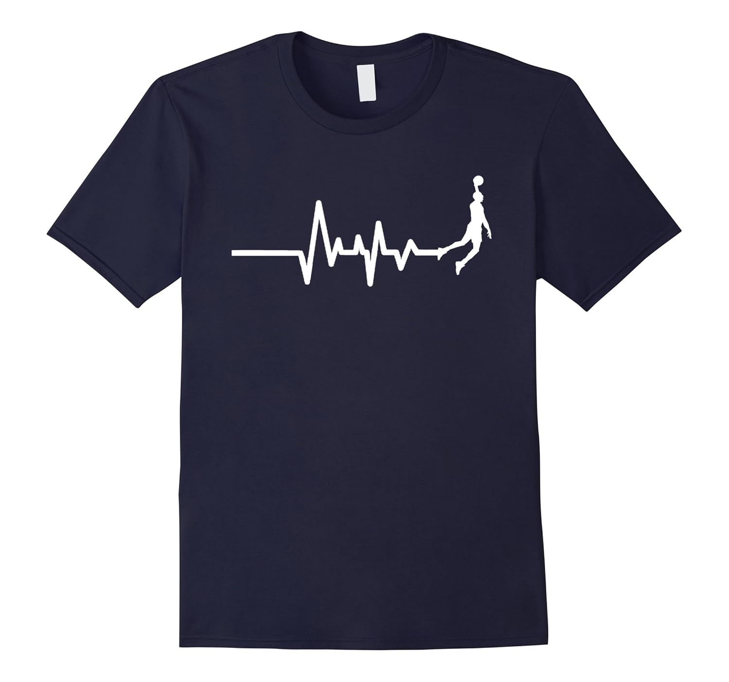 Basketball And Basketball Player Heartbeat Gift T-Shirt-ANZ