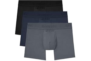 Tommy John Men's Trunk 4” Underwear, Second Skin Boxers with Supportive Contour Pouch, Soft, Breathable Stretch Fabric Boxers