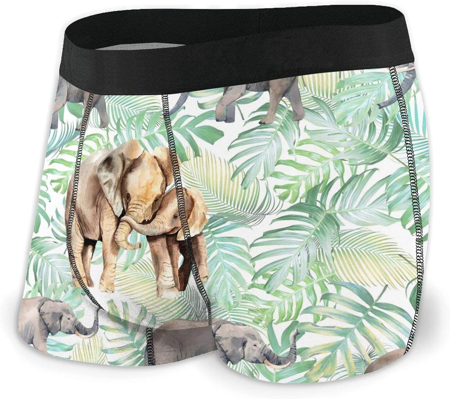 Elephants Mens Boxer Briefs Comfort Underwear Classic Cool Breathable