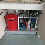 HOMFA Almacenaje bajo fregadero Estantería para armario de fregadero