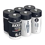 ANSMANN Rechargeable C Batteries 4500mAh maxE