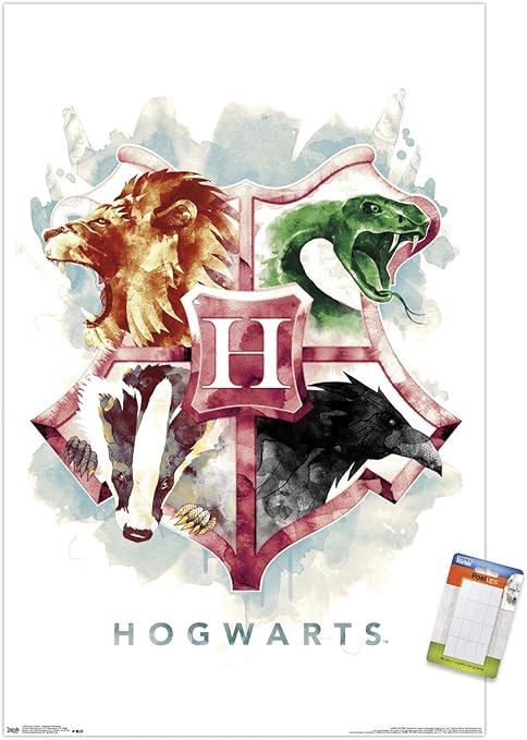 Amazon Trends International ハリーポッターホグワーツのイラスト