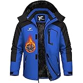 Yufawow Men's Ski Jacket Waterproof Warm Snowboard Jacket Insulated Winter Coat for Outdoor Cold Weather Sports Work