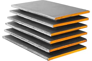 HERMIT TOOLS 6 Pack 4"x2"x0.125" 1084 Steel Flat Stock Bar Blade Billets for Knife Making - Annealed High Carbon Steel for Professional & Hobbyist Forging - Perfect for DIY Projects