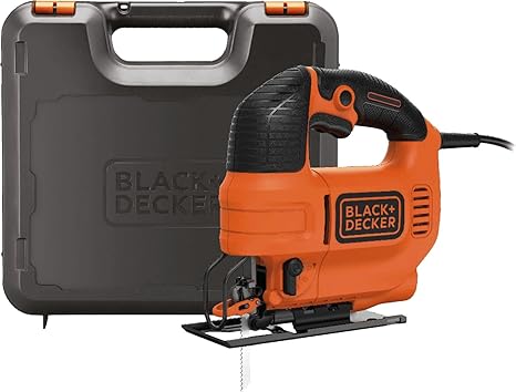 Black+Decker Elektro Stichsäge 520W KS701PEK – 4-stufige Pendelhubstichsäge mit Koffer für Holz, Metall & Kunststoff – Stichs