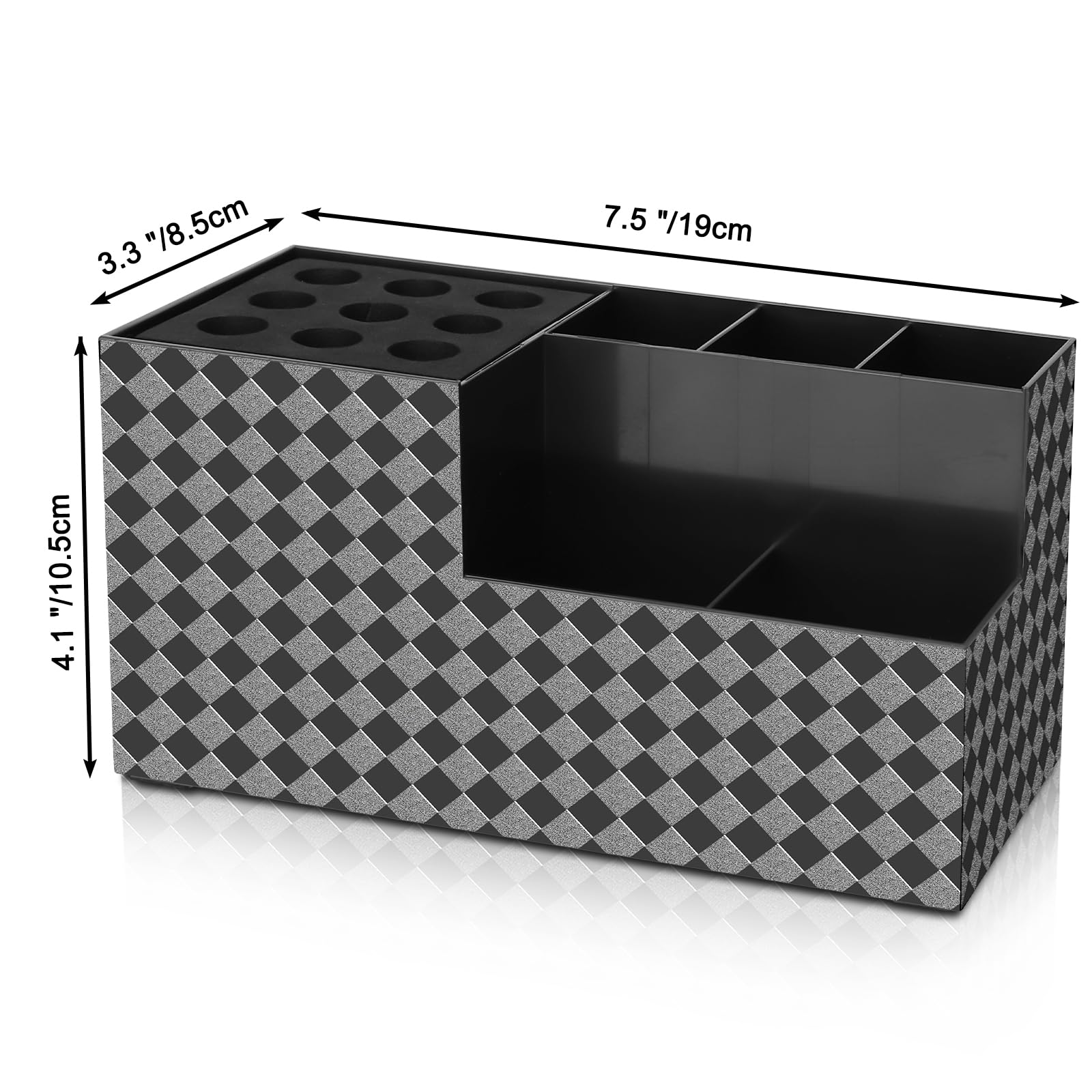 NICEMOVIC Barber Scissors Holder Box, Barber Accessories Barber Supplies, Professional Salon Hairdressing Scissors Rack Holder Storage Organizer for Hairstyling Combs Clips Brushes