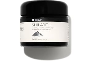 Blisque – Pure Himalayan Organic Shilajit Resin Supplement | Authentic and Natural | Golden Grade A | Contains Fulvic Acid and Trace Minerals | 60 Grams