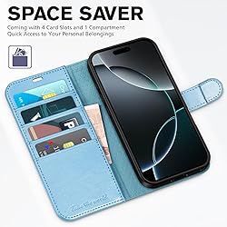 TUCCH Case for iPhone 16 Pro Max Case Wallet, [RFID