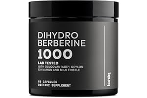 TONIIQ Dihydroberberine Supplement - Ultra High Potency 1,000mg Formula with GlucoVantage, 10:1 Ceylon Cinnamon & 50:1 Milk Thistle - Third-Party Lab Tested