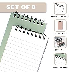 ZICOTO Aesthetic Pocket Notebooks Set Of 8 - Small