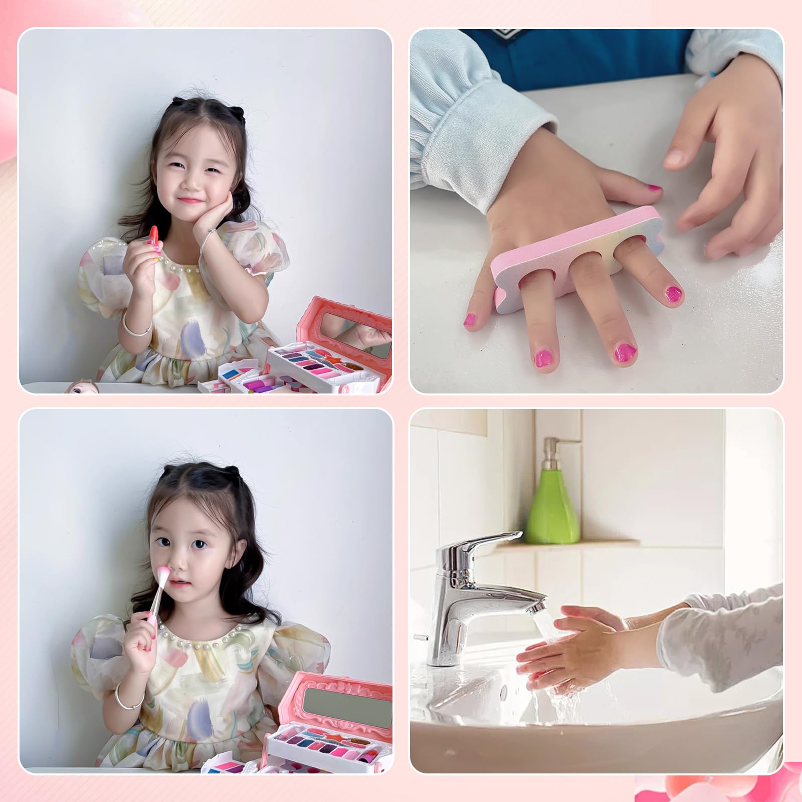 Makeup Set, Toy, Girls, Water Drops, Children's Cosmetics, Princess, Elementary School Students, Makeup Toy, 3, 4, 5, 6, 7, 8, 9, 10 Years, Girls, Birthday Gift, New Year, Christmas Gift, Children