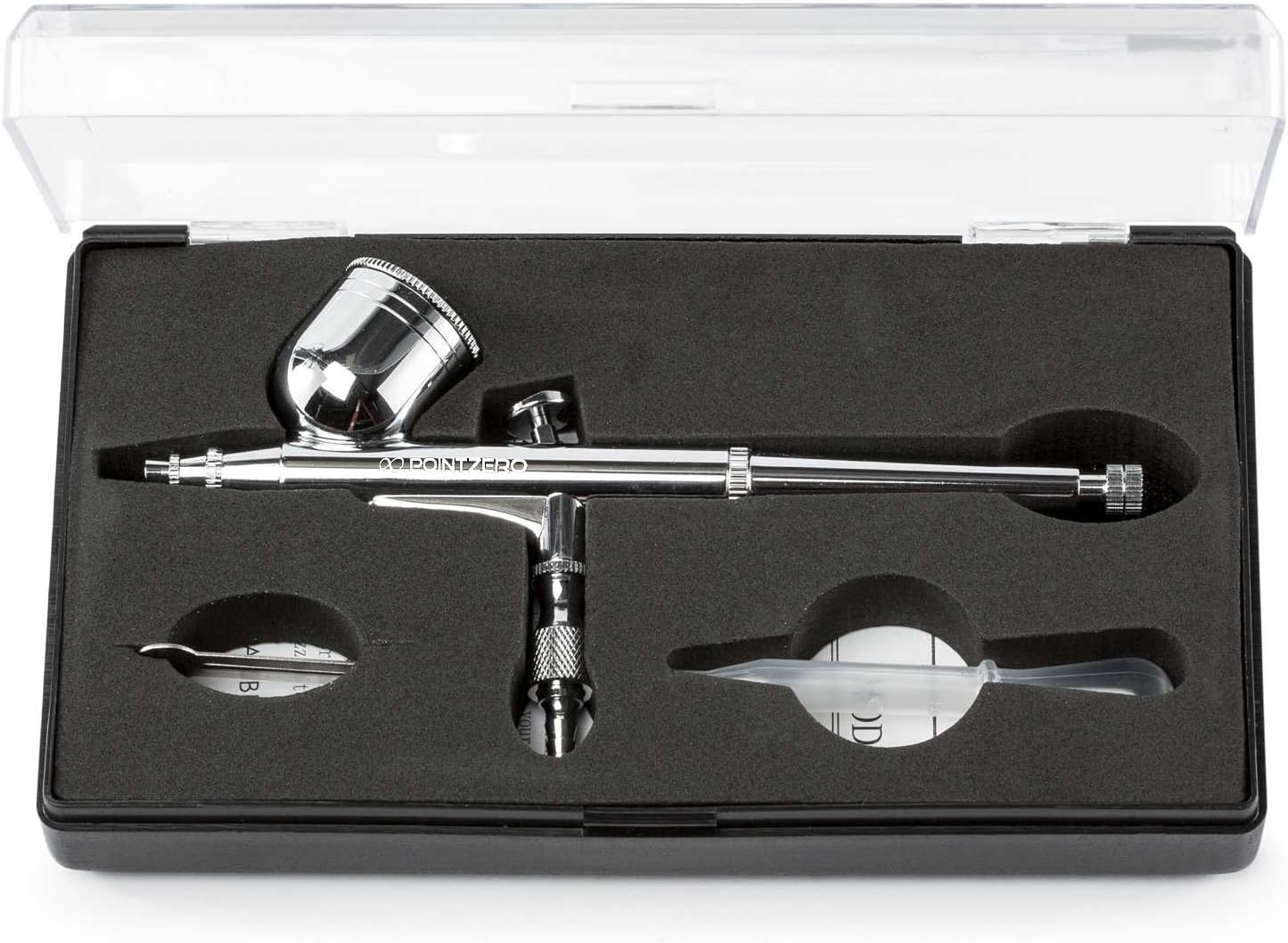 PointZero Multi-Purpose Dual-Action Airbrush Set - Mini Compressor Kit: Home & Kitchen