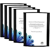 Peacock display Curved Office Business Door Sign Holder | Aluminum Wall Mount Name Plate Holder, cubicle sign holder, sturdy and beautiful 6.00" W X 5.00" H (N124x6" 5 signs black)