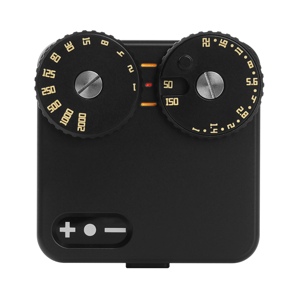 TTArtisan Light Meter Two Dials Light Meter for Photography with Cold Shoe Mount Compatible with Various Cameras(Brass Black)