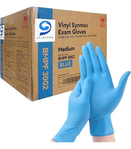 Amazon.com: Basic Medical Synmax Vinyl Exam Gloves - Latex-Free
