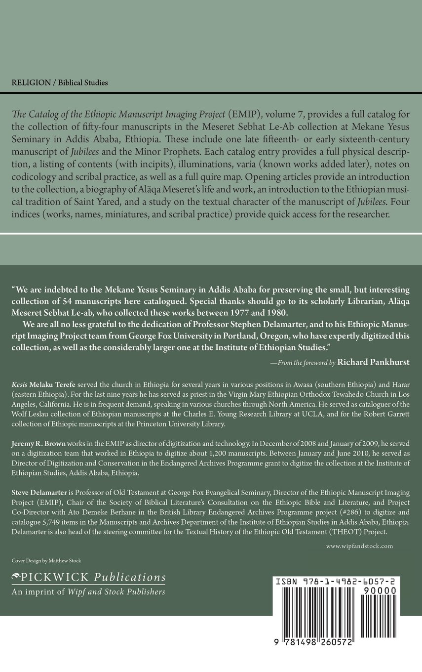 Manuscript the Catalogue Imaging ... Ethiopic of Project: Melaku