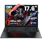 Jumper 2025 17.6 Inch Laptop Computer with Office 365, 16GB RAM 640GB SSD, N95 CPU, Windows 11, WiFi 6, Bluetooth 5.2, Backli