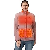ORORO Women's Heated Quilted Jacket with USB-C Rechargeable Battery, Casual Cotton Heated Jacket