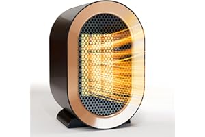 Swocky Indoor Electric Portable Space Heater, 1200W Personal Desk Heater, Fast Quiet Heating Ceramic for Large Room,Bedroom and Office Use (Black)