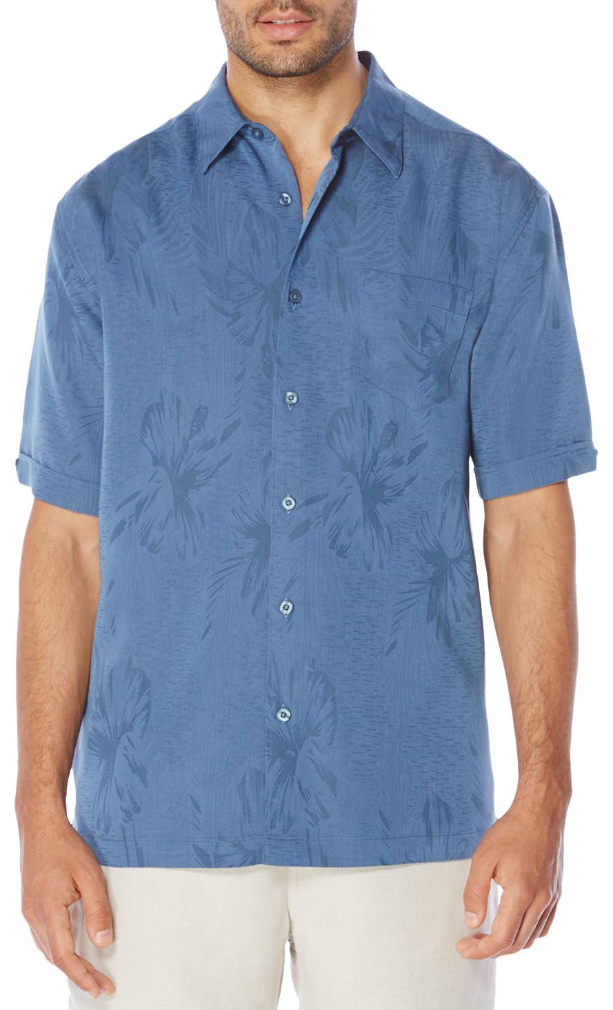 L-Shape Embroidered Button-Down Shirt 