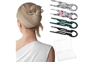 Sunolga 4 PCS Prestige French Hair Pins for Women, Lialys Hair Pins for Thin Thick Hair, Ergonomic Design Hair Accessories, D