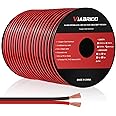 VIABRICO 16AWG 50FT Electrical Wire Cable 2 Conductors Red Black Cable Hookup LED Lighting Strips Flexible Wire Extension Cord 12 Gauge Copper Clad Aluminum Copper Wire 12V/24V DC Cable