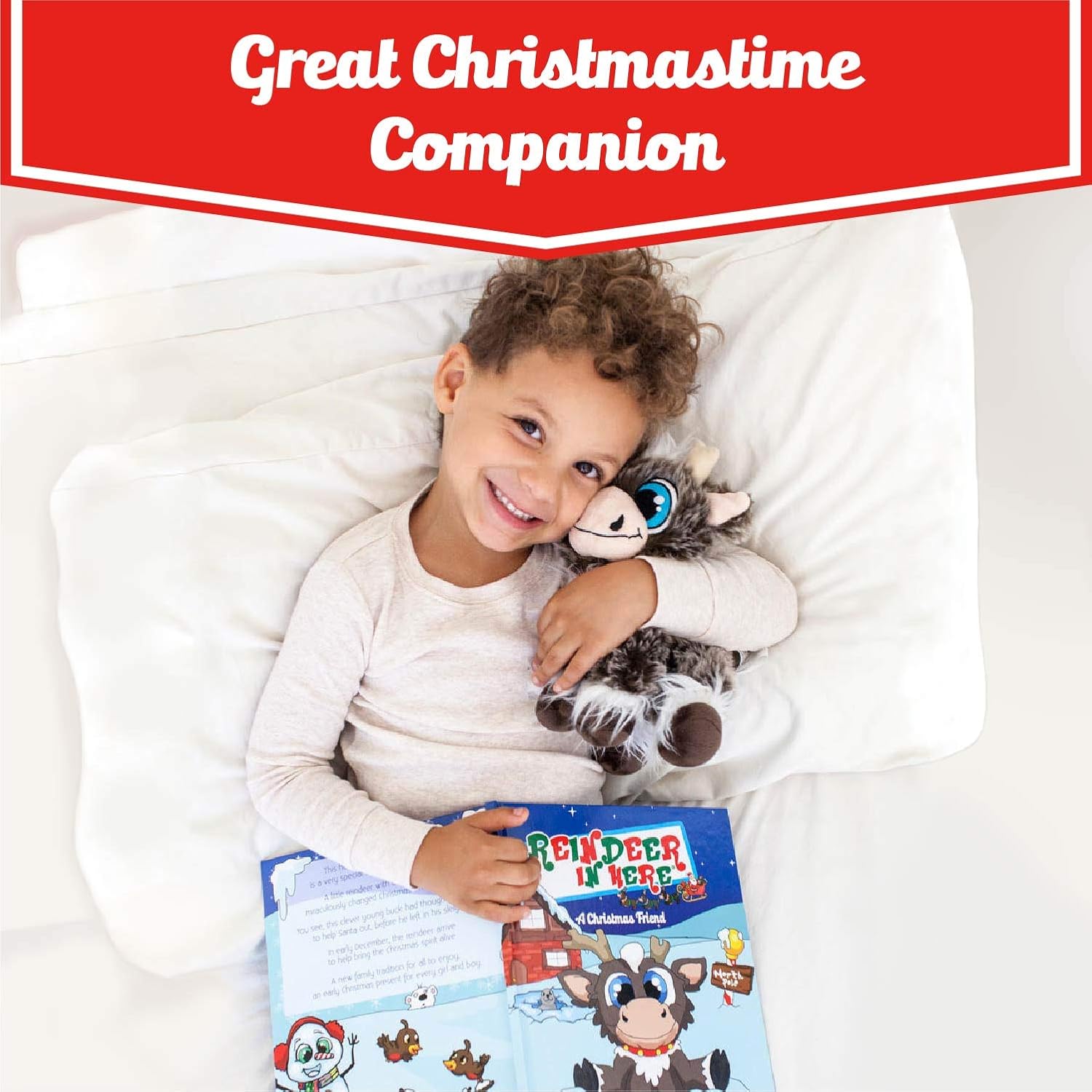 reindeer in here book and plush