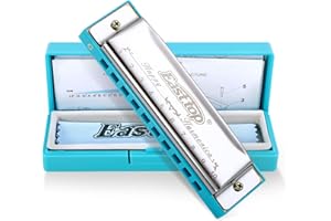 East top Blues Harmonica, Diatonic 10 Holes C Key Happy Harmonica Mouth Organ for Beginner,Kids,Children,Students,Gift,with C