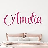 Personalized Multiple Font Custom Name Stickers for Baby Girl or Boy I Custom Name for Nursery Wall Decor I Wall Decal for Child Room Decorations I Multiple Sizes and Colors Options
